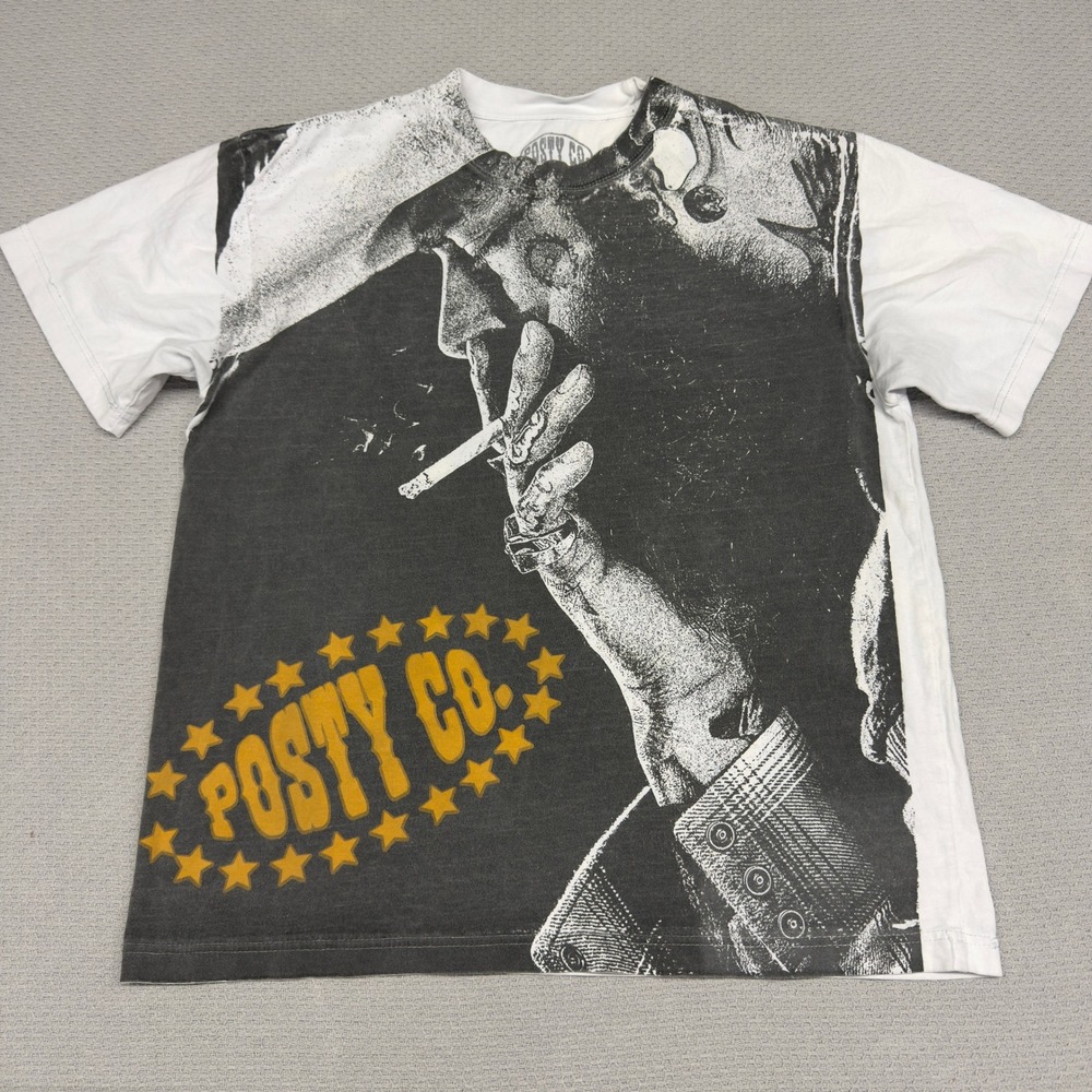 Post Malone Big Ass Stadium Tour 2023 Shirt Mens L White Posty Co Concert Tee